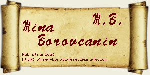 Mina Borovčanin vizit kartica